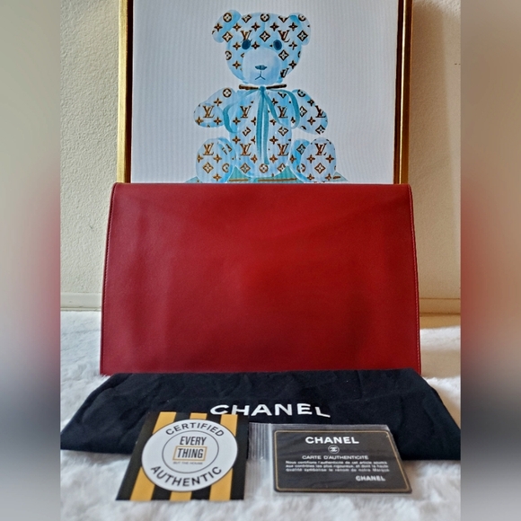 Chanel Bicolor Lambskin Clutch Bag - Picture 5 of 16